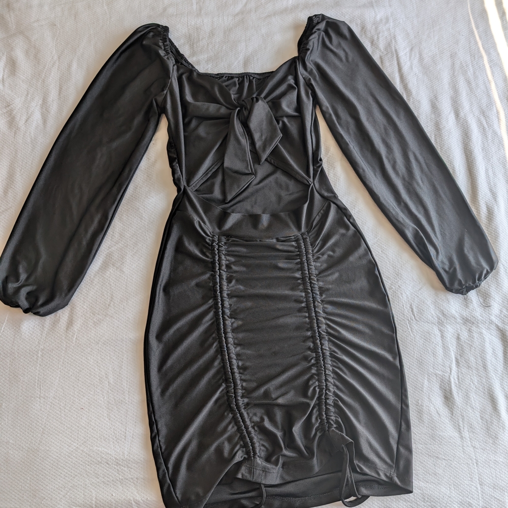Stylish Black Off-Shoulder Dress **New Without Tag***